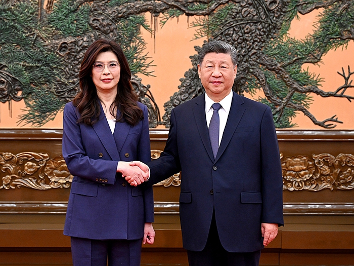 习近平总书记会见中国国民党主席郑丽文